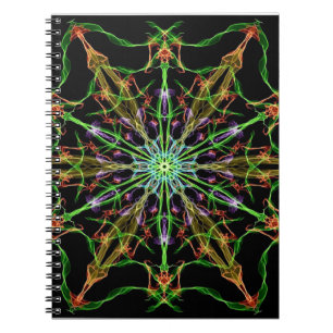 Alien Spinnennetz Mandala Spinnengeschenke Notizblock