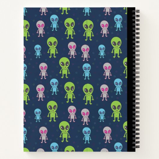 Alien Spiralkomposition Notebook Notizblock (Rückseite)
