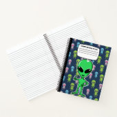 Alien Spiralkomposition Notebook Notizblock (Innenseite)