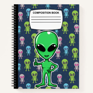 Alien Spiralkomposition Notebook Notizblock