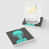 Alien Steinuntersetzer (Seitenansicht)