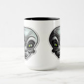 Alien Sticker Art Combo Tasse, 15 oz Tasse (Zentrum)