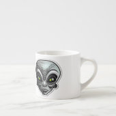 Alien Sticker Art Espresso Tasse (Rechts)