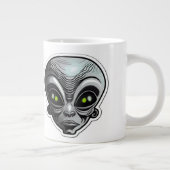 Alien Sticker Art Jumbo Tasse (Rechts)