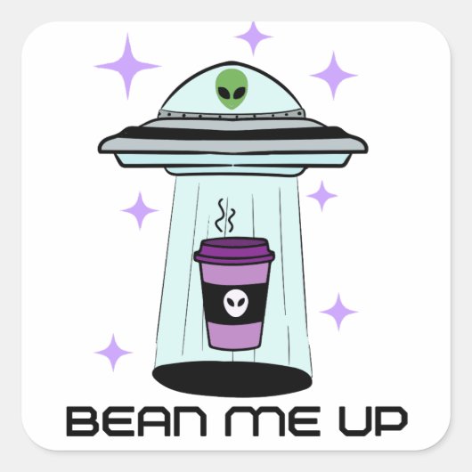 Alien Sticker Coffee Art (Vorderseite)