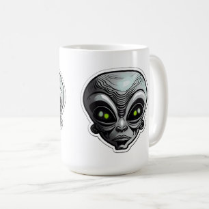 Alien-Sticker-Kunst-Klassischer Becher, 0,44 l Kaffeetasse