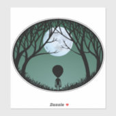 Alien Stickers Fun Halloween Alien Decal Stickers Aufkleber (Blatt)