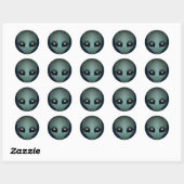 Alien Stickers Fun Halloween Alien Stickers (Blatt)