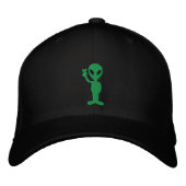 Alien StickHat Bestickte Kappe (Vorderseite)