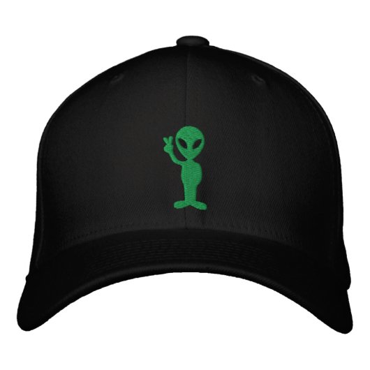 Alien StickHat Bestickte Kappe (Vorderseite)