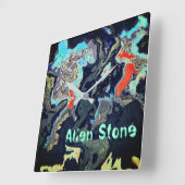 Alien Stone Exotic Customizable Quadratische Wanduhr (Winkel)