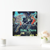 Alien Stone Exotic Customizable Quadratische Wanduhr (Zuhause)