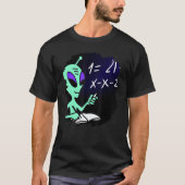 Alien Studying Solving Math Science Physics Equati T-Shirt (Vorderseite)