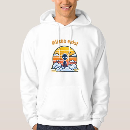 Alien Sunset Ästhetik | Sci-Fi Alien Sunset Hoodie (Vorderseite)