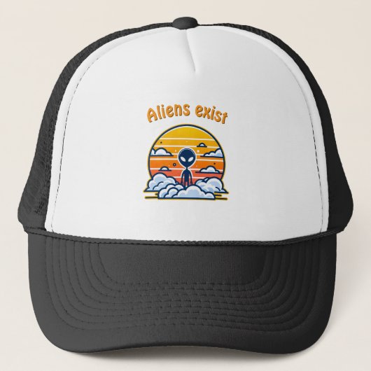 Alien Sunset Ästhetik | Sci-Fi Alien Sunset Truckerkappe (Vorderseite)