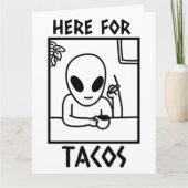 ALIEN TACOS FUNNY BIG BIRTHDAY Grußkarte Karte (Vorderseite)