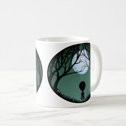 Alien Tasse Gray Extraterrestrische Cups & Alien G (VorderseiteRechts)