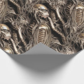 Alien Tattoo Gross Biomatter Geschenkpapier (Ecke)