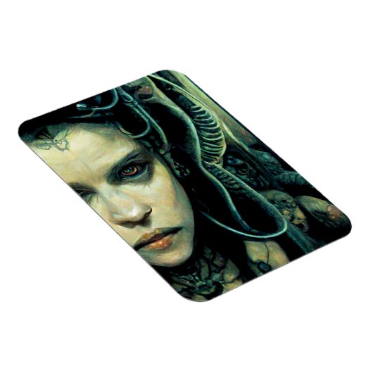 Alien Tech Girl Science Fiction Magnet (Rechte Seite)