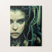 Alien Tech Girl Science Fiction Puzzle (Vertikal)