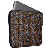 Alien-Tech oder Höhlenmensch-Kunst Mehrfarbiges Mu Laptopschutzhülle (Vorne Rechts)