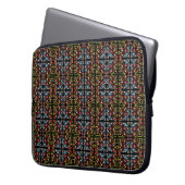 Alien-Tech oder Höhlenmensch-Kunst Mehrfarbiges Mu Laptopschutzhülle (Vorderseite Links)