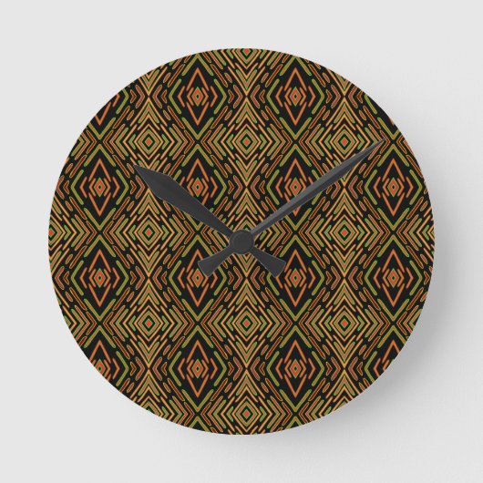 Alien-Tech-Sci-Fi-Psychedelisches Muster Runde Wanduhr (Vorderseite)