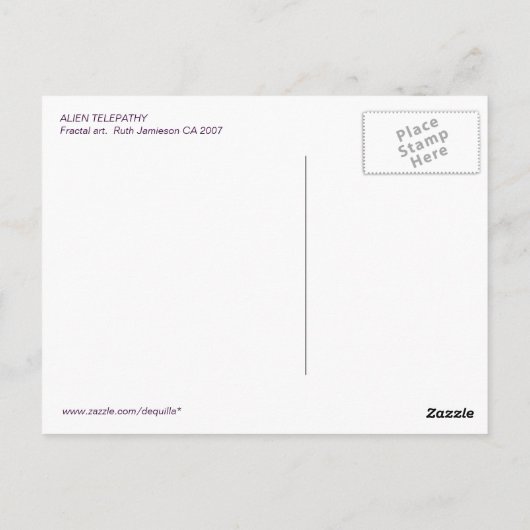 Alien TELEPATHY Postkarte (Rückseite)