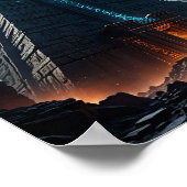 Alien Temple on Asteroid Poster (Ecke)