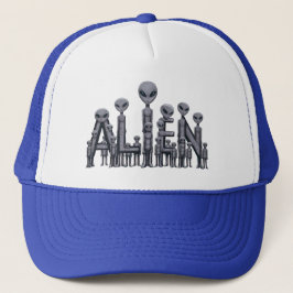 Alien Text Hat Truckerkappe