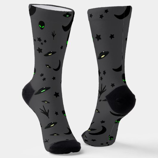 Alien Themed Pattern Socken (Gewinkelt)
