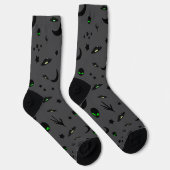 Alien Themed Pattern Socken (Rechts)