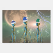 Alien Three Kings Wrapping Paper Geschenkpapier Set (Vorderseite 3)