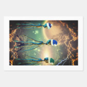 Alien Three Kings Wrapping Paper Geschenkpapier Set (Vorderseite 2)