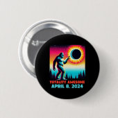 Alien Total Solar Eclipse 4.08.2024 Bekleidung Button (Vorne & Hinten)