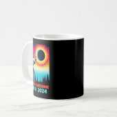 Alien Total Solar Eclipse 4.08.2024 Bekleidung Kaffeetasse (Vorderseite Links)