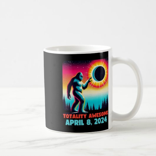 Alien Total Solar Eclipse 4.08.2024 Bekleidung Kaffeetasse (Rechts)