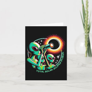 Alien Total Solar Eclipse 4.08.2024 Bekleidung Karte