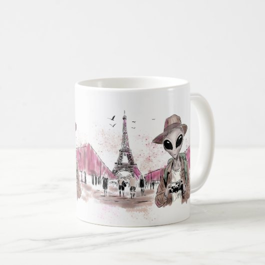 Alien Touring Paris Kaffeetasse (VorderseiteRechts)