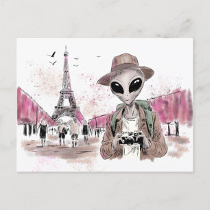 Alien Touring Paris Postkarte