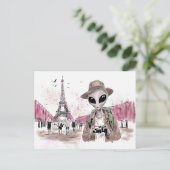 Alien Touring Paris Postkarte (Stehend Vorderseite)