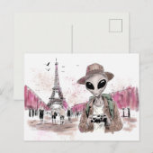 Alien Touring Paris Postkarte (Vorne/Hinten)