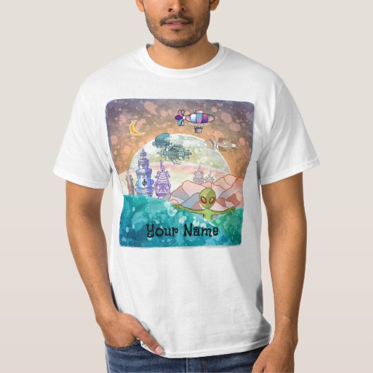 Alien Tower City T-Shirt (Vorderseite)