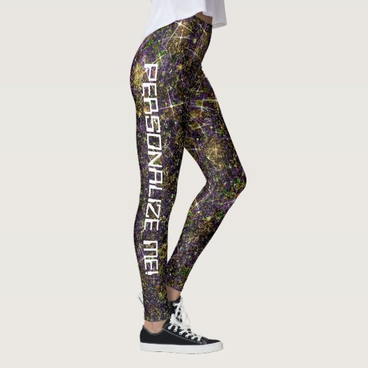 Alien Treasure Trove Galaxy Glitzer CUSTOM Leggings (Rechts)