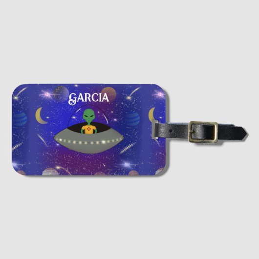 Alien treibt Raumfahrt New Mexico T - Shirt Gepäckanhänger (Vorderseite (Horizontal))