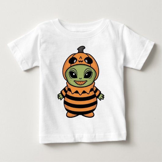 ALIEN TRICK ODER TREATER BABY T-SHIRT (Vorderseite)