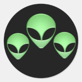 Alien Trio Black Sticker (Vorderseite)