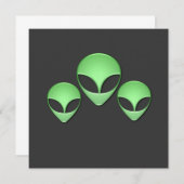 Alien-Trio-Einladung Einladung (Vorne/Hinten)