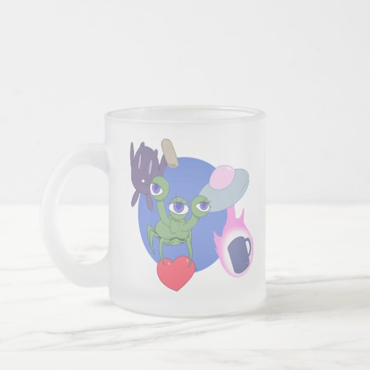 Alien-Trio-guter Morgen-Tasse Mattglastasse (Links)