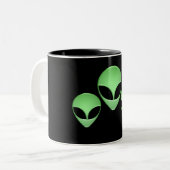 Alien-Trio-Kaffee-Tasse Zweifarbige Tasse (Vorderseite Links)